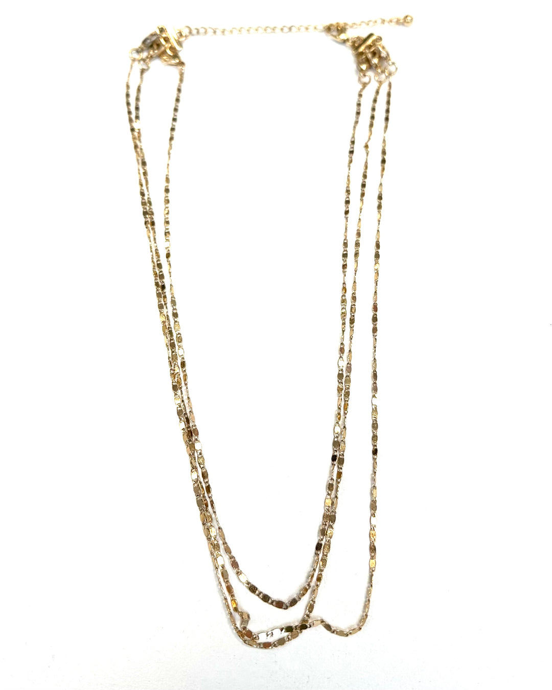 Gold Triple Chain Necklace