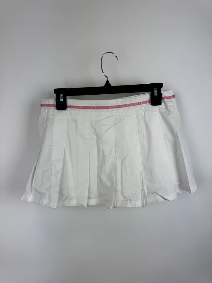 More to Come White Mini Bow Skirt - Small