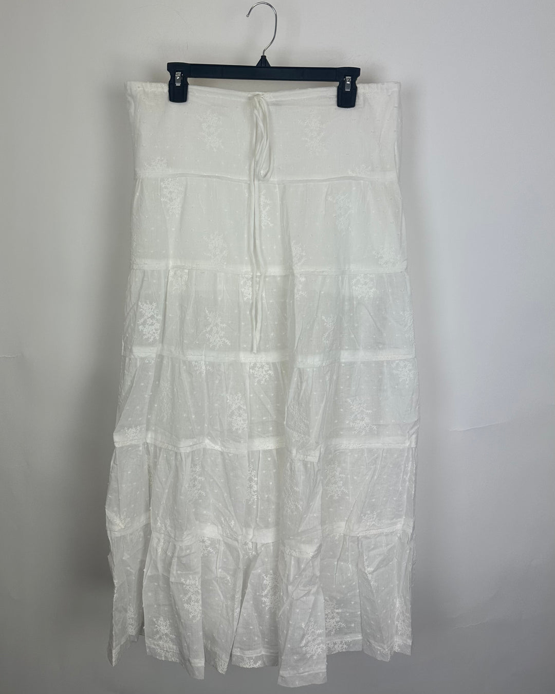 White tiered flowy maxi skirt - 0/2
