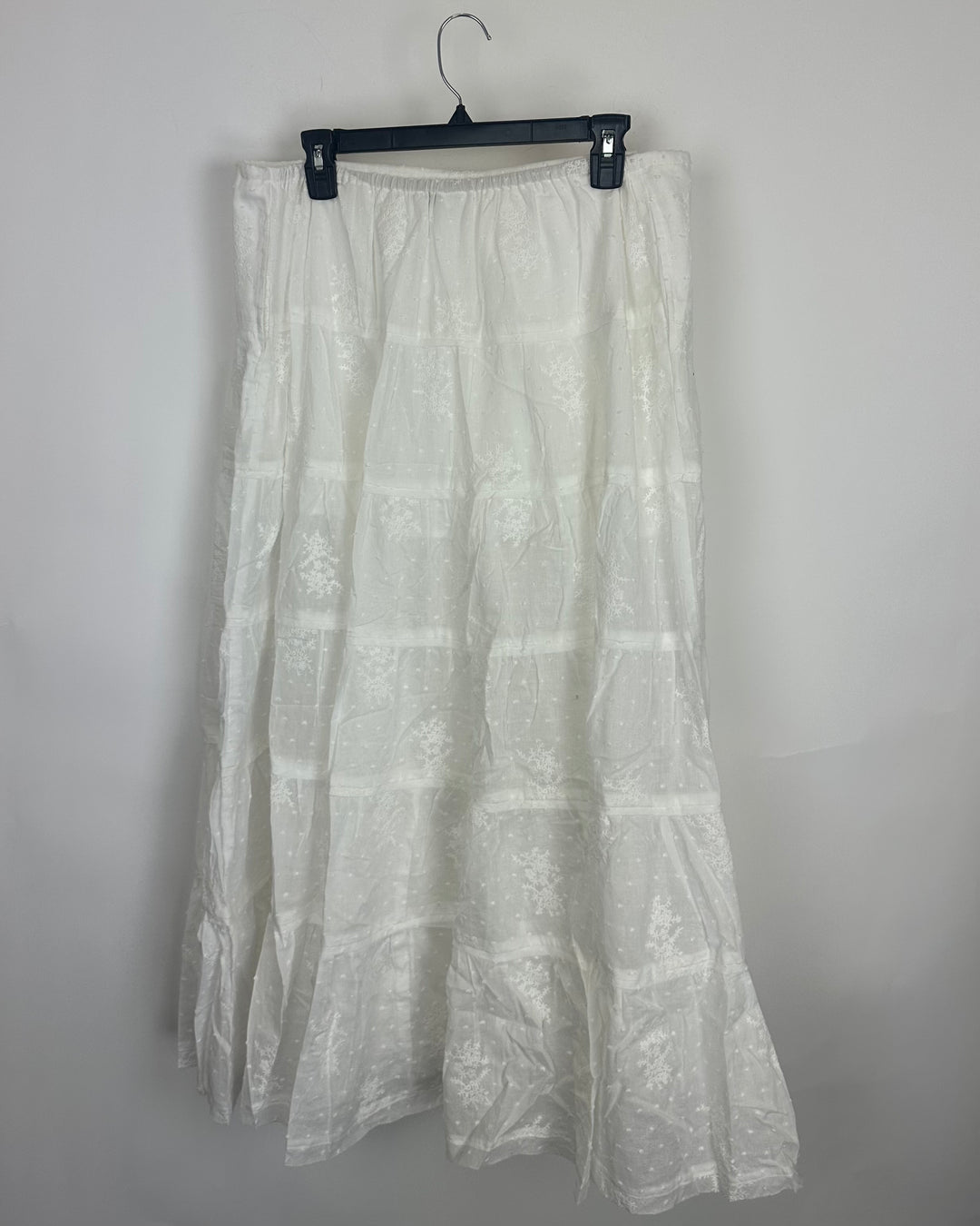 White tiered flowy maxi skirt - 0/2