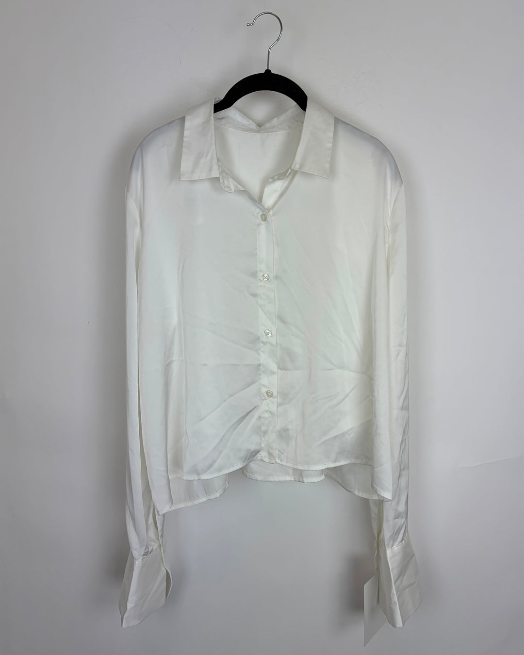 White Button Up Collared Top - Size 4/6
