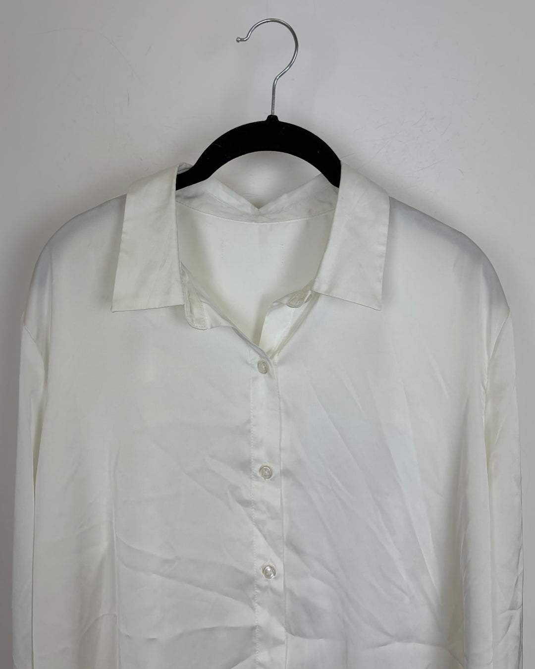 White Button Up Collared Top - Size 4/6