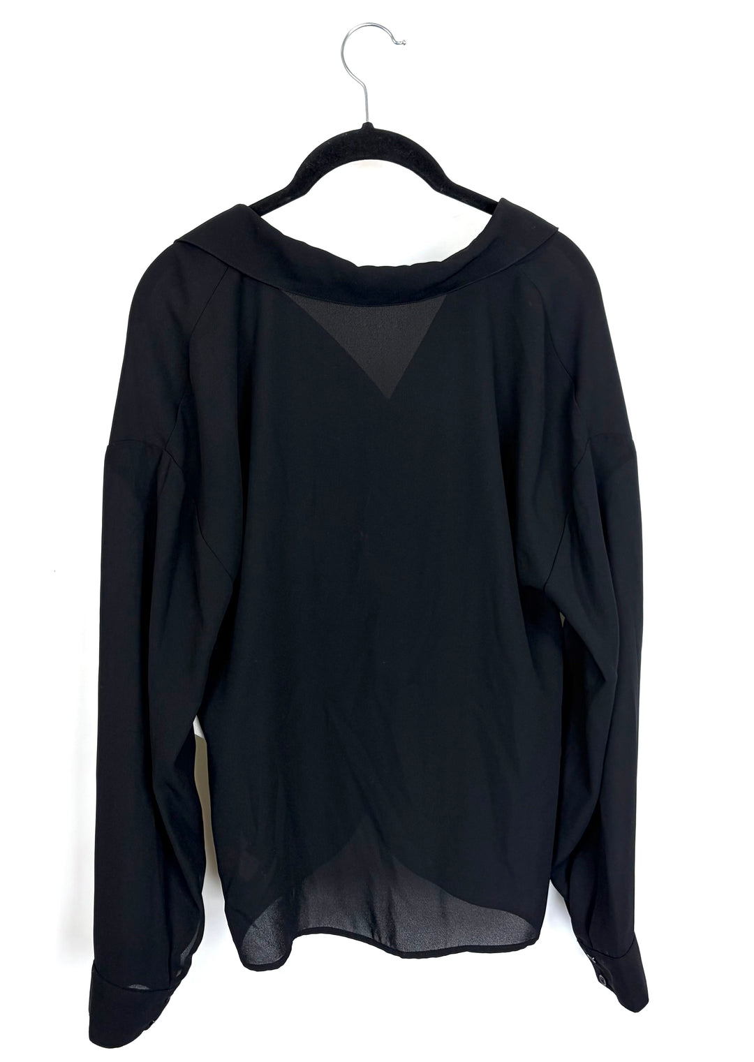 Black Knot Tie Blouse - Size 4/6