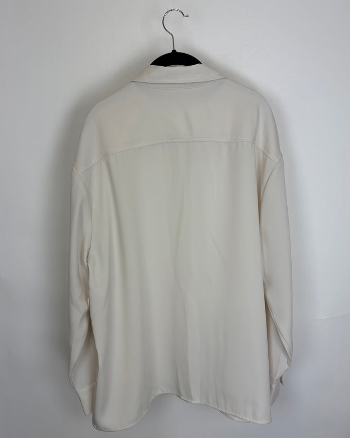 Cream Button Up Blouse - Size 6/8