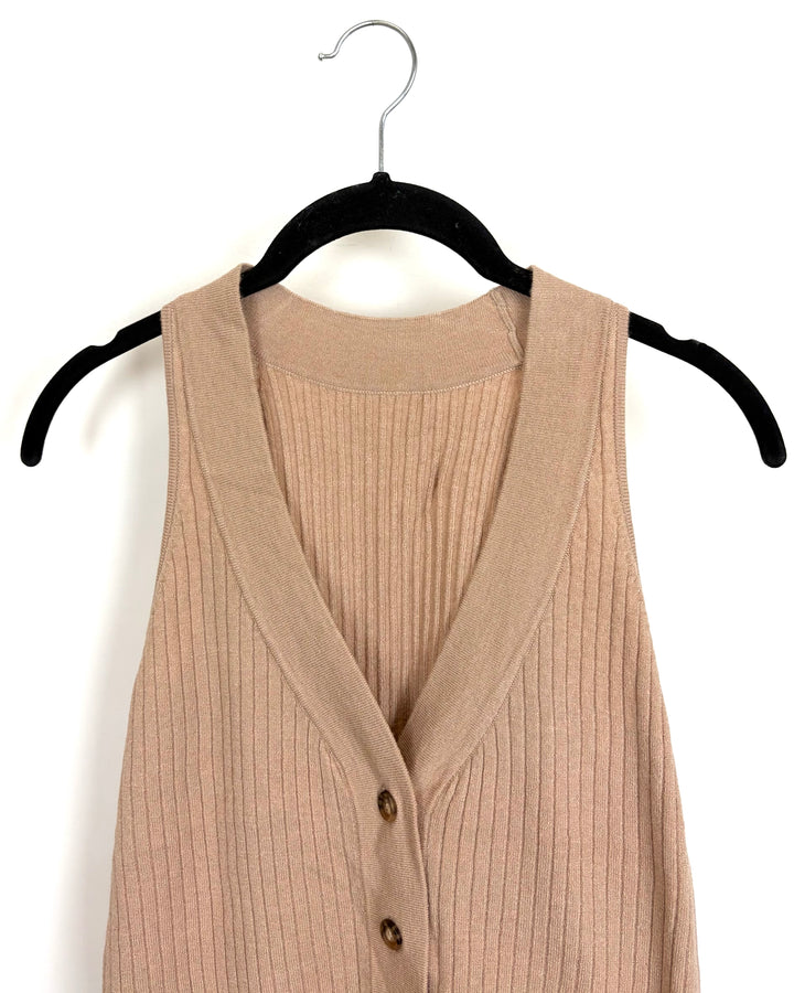 Beige Sweater Tank Top - Size 4/6