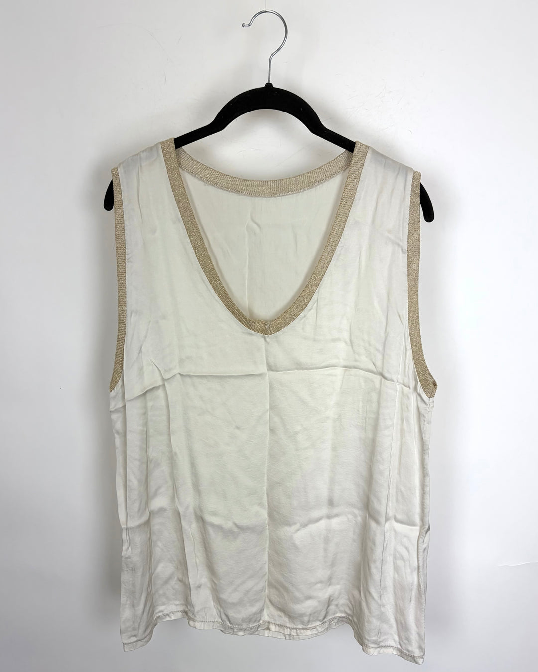 Beige V-Neck Tank - Size 4/6