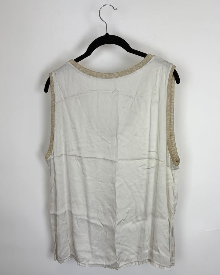 Beige V-Neck Tank - Size 4/6