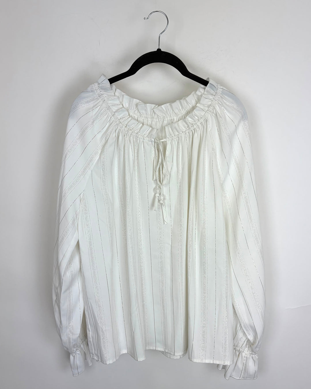 White and Gold Blouse - Size 4/6