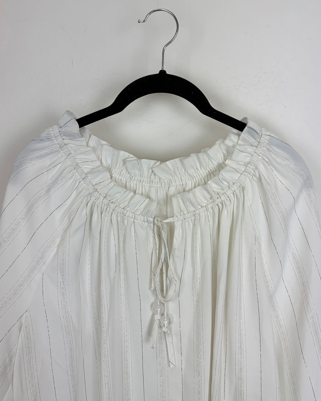 White and Gold Blouse - Size 4/6