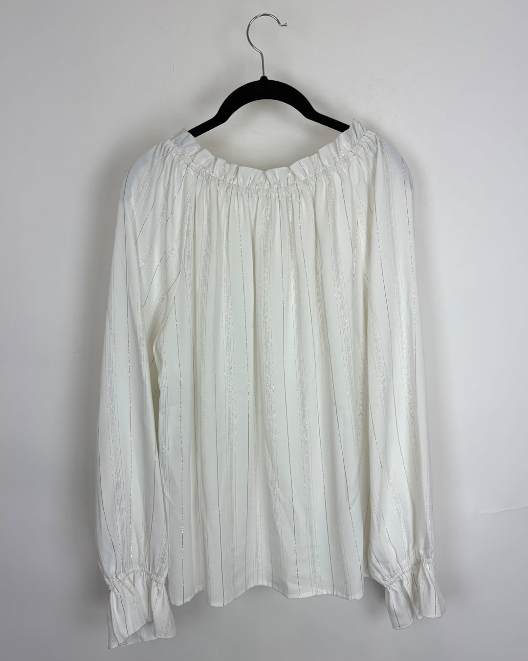 White and Gold Blouse - Size 4/6