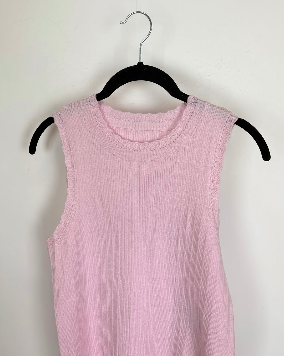 Pale Pink Knit Tank Top - Size 4/6