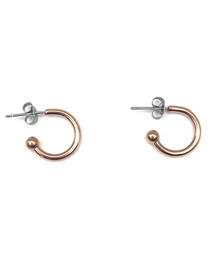 Rose Gold Huggie Hoop Earrings