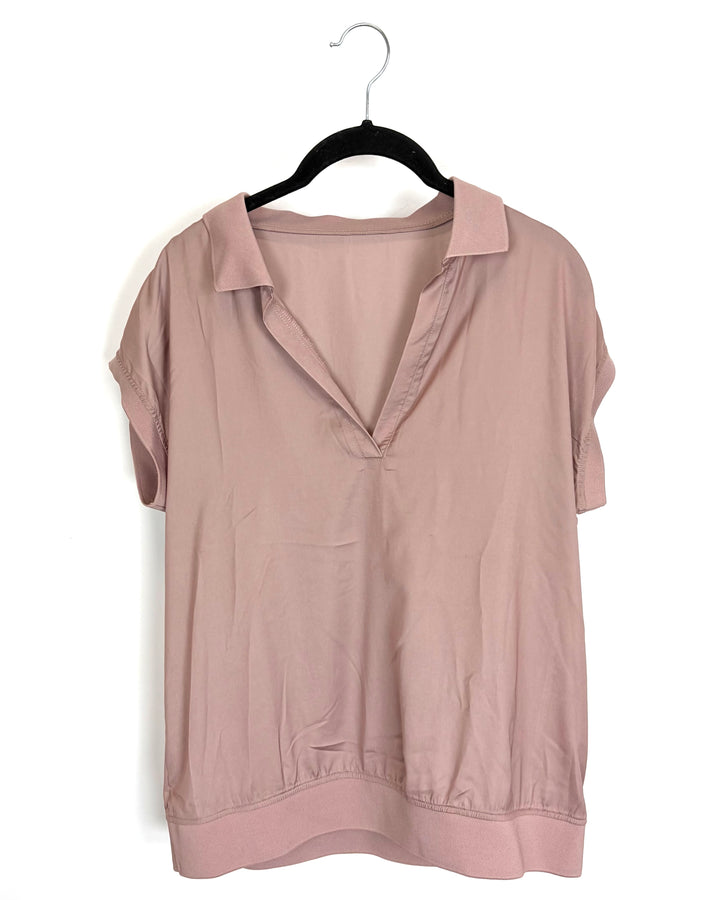 Mauve Pink V Neck Top - Size 4/6