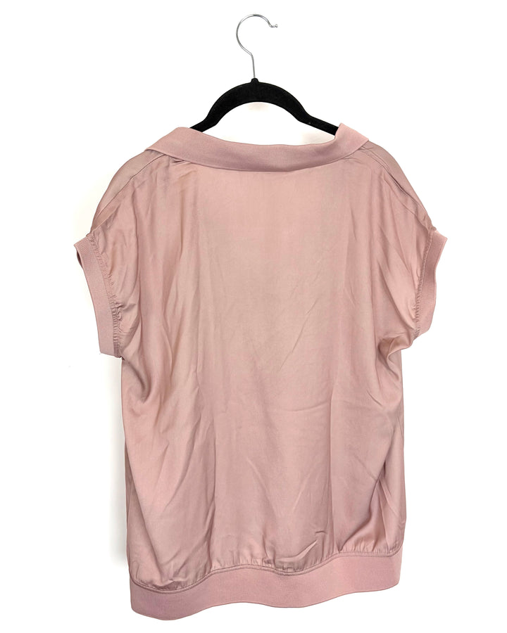 Mauve Pink V Neck Top - Size 4/6