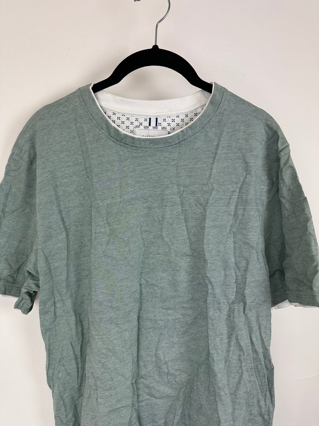 MENS Cactus Man Mint Green T-Shirt - Large