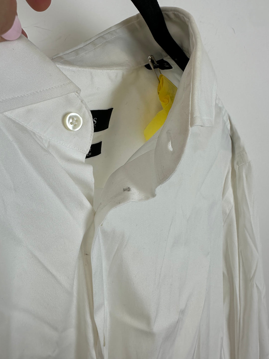MENS BOSS White Button Down Dress Shirt - Extra Large
