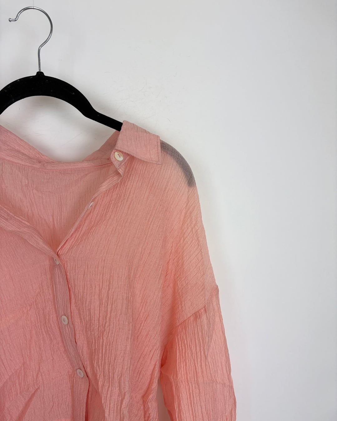 Peach Button Up Blouse - Size 2/4