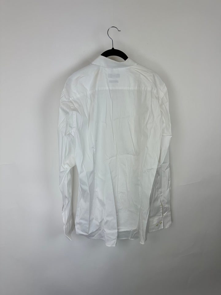 MENS BOSS White Button Down Dress Shirt - Extra Large