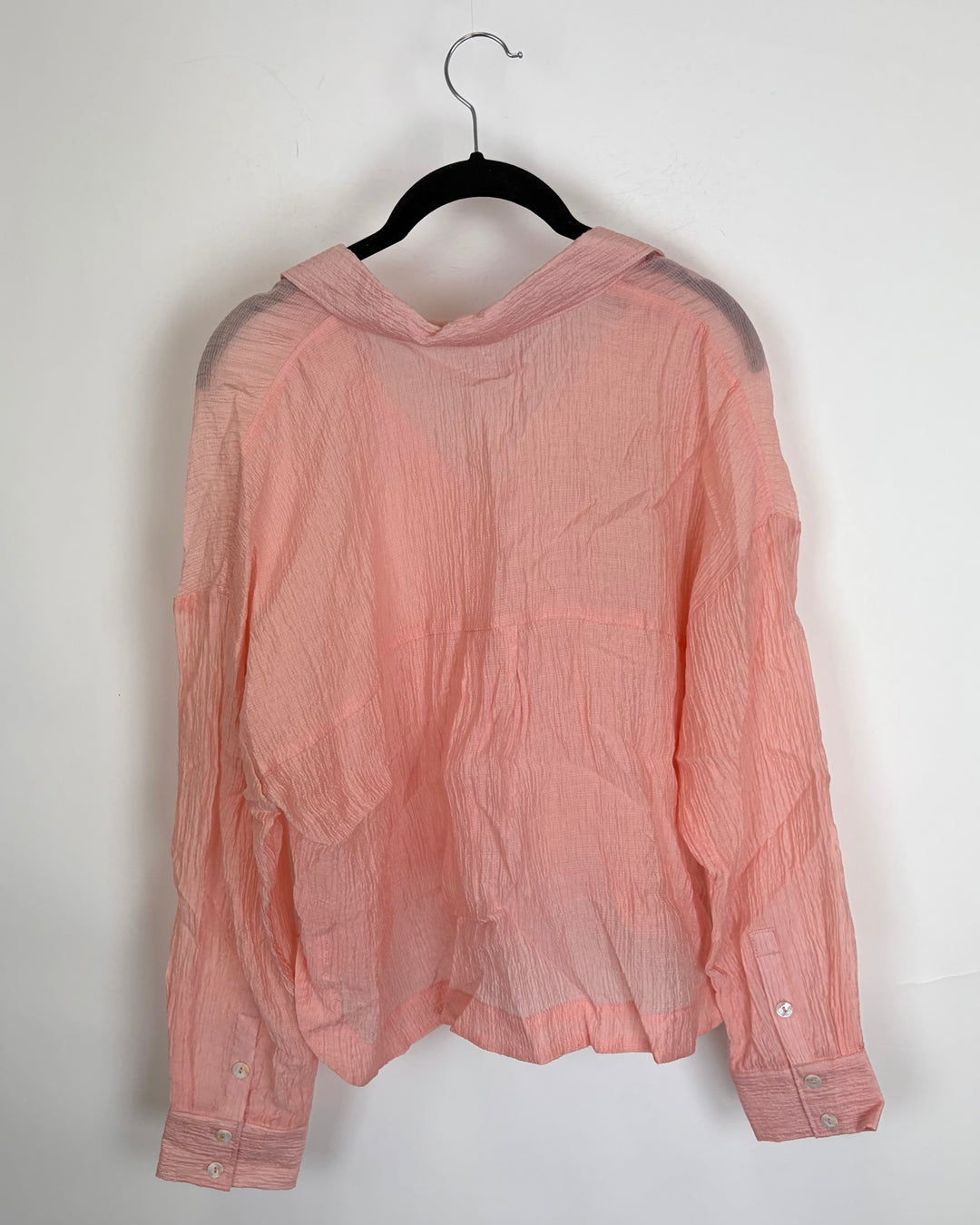 Peach Button Up Blouse - Size 2/4