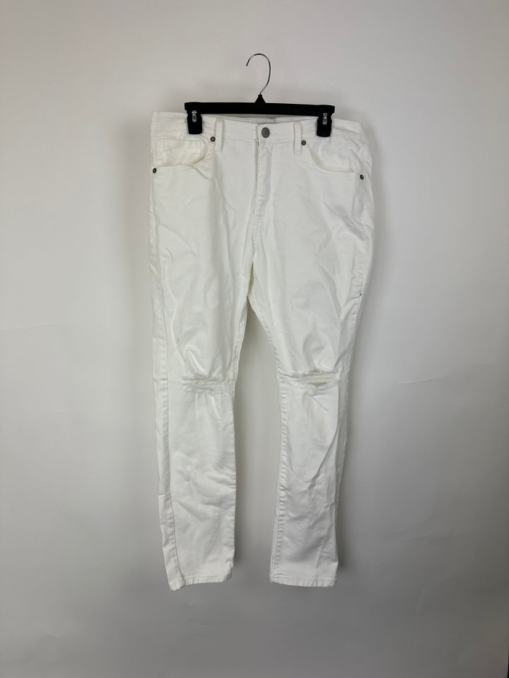 MENS And Now This White Ripped Skinny Jeans - Mens Waist Size 36
