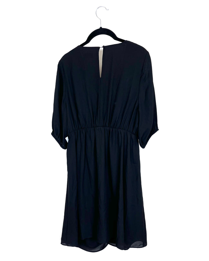 Black Chiffon Dress - Size 4/6