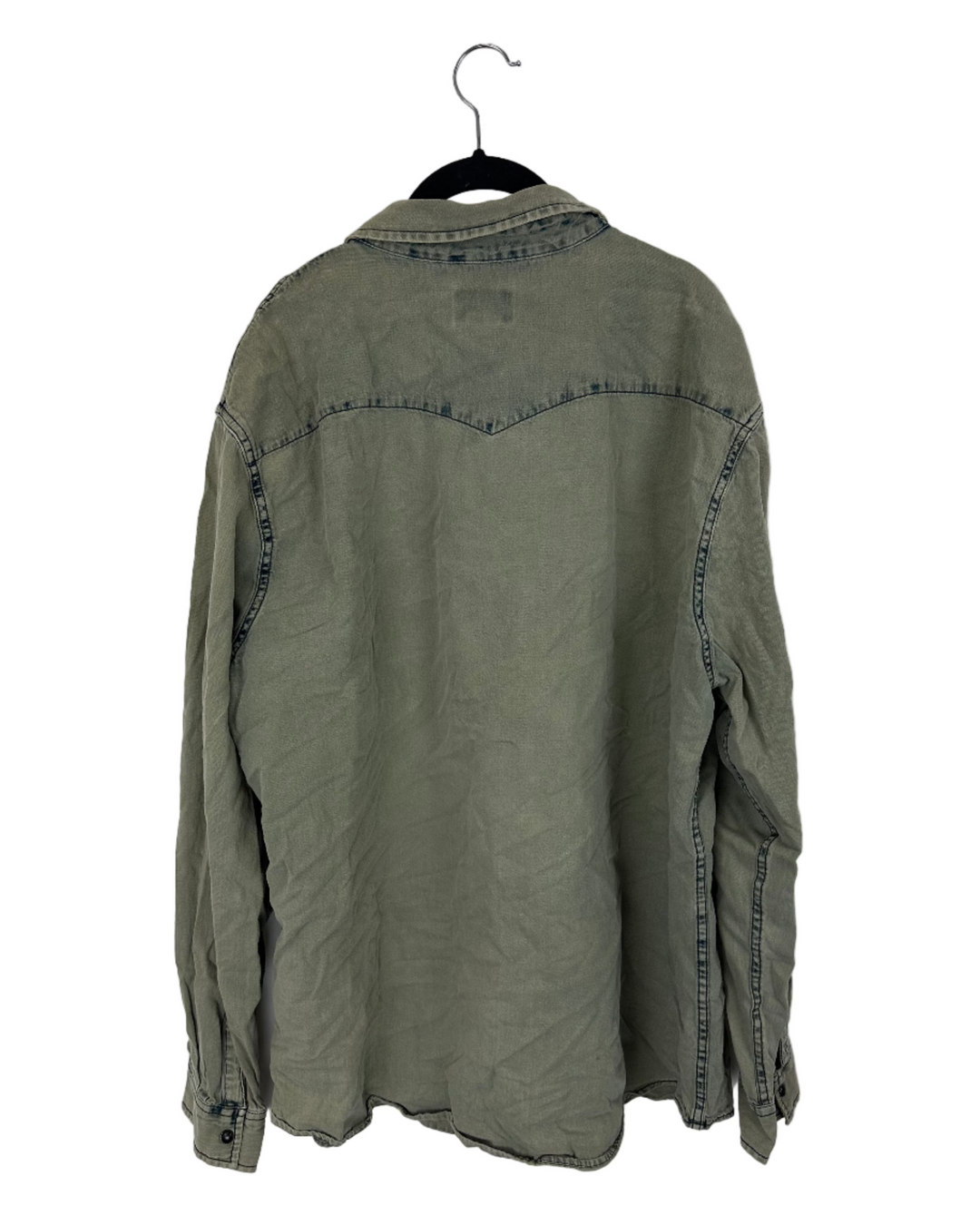 MENS Mossimo Distressed Acid Wash Button-up - Extra Extra Large