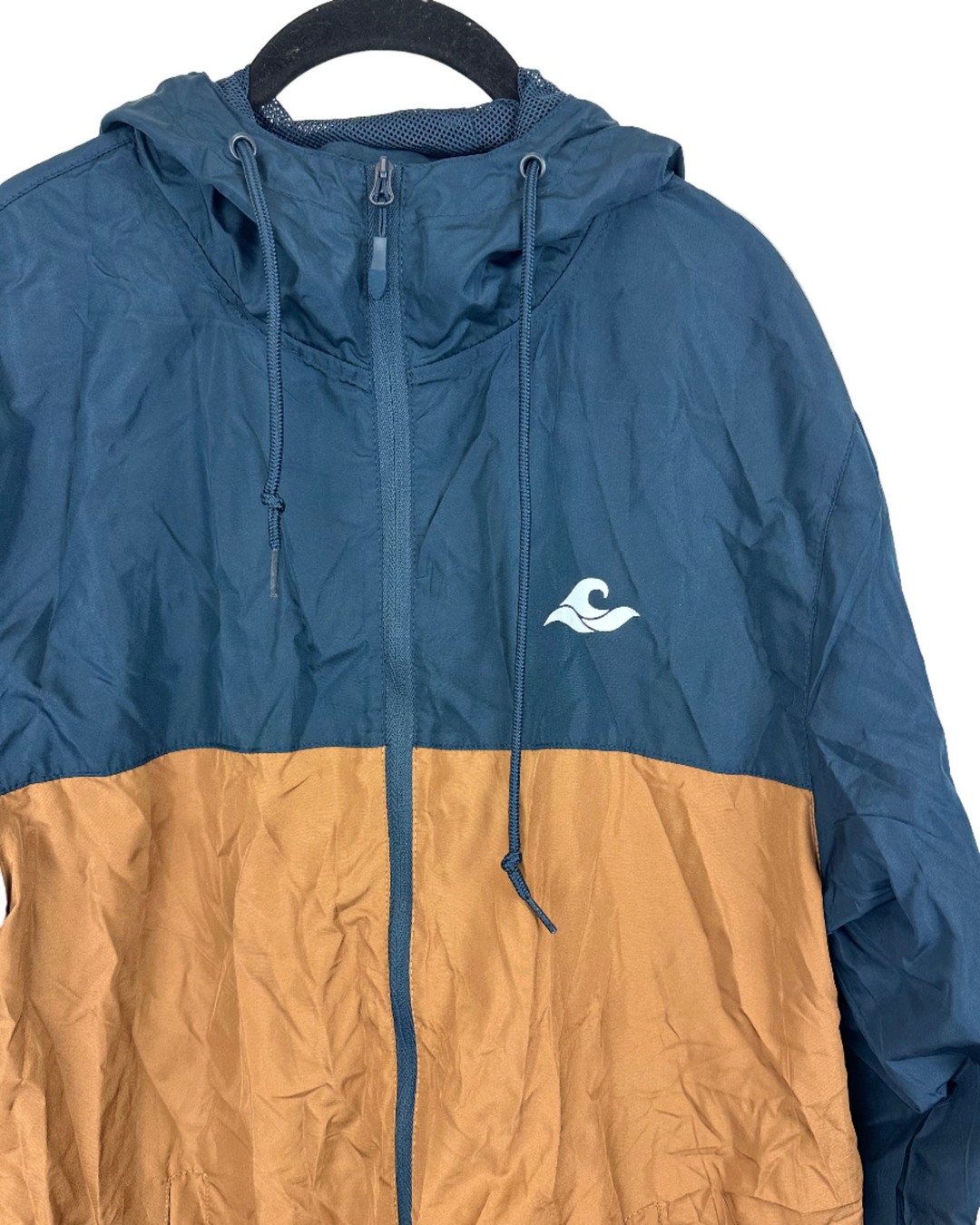 MENS Koloa Navy And Brown Windbreaker - Large