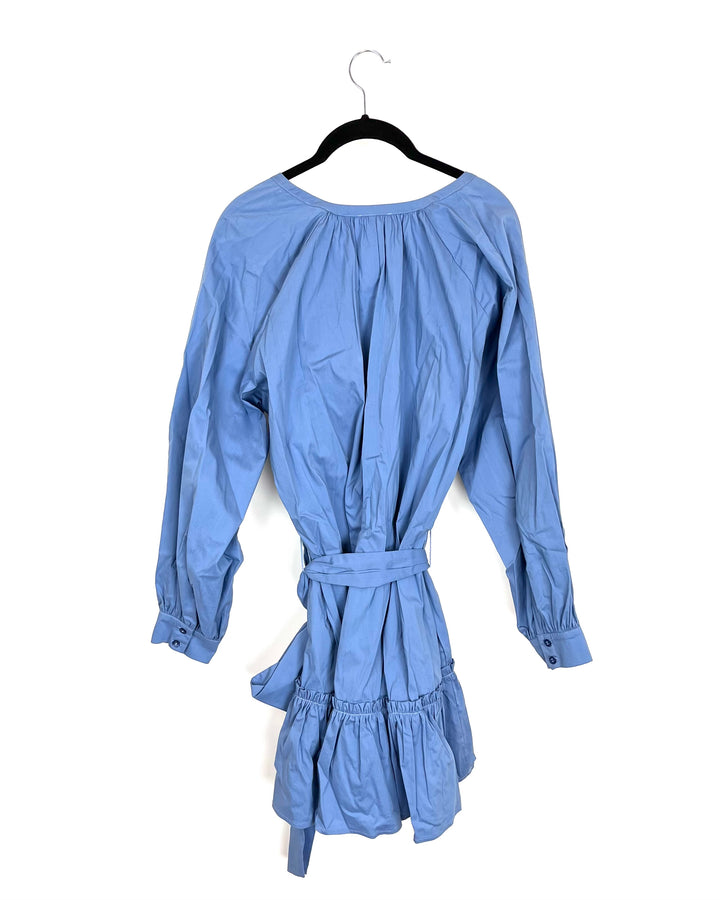 Pale Blue Ruffle Dress - Size 6/8