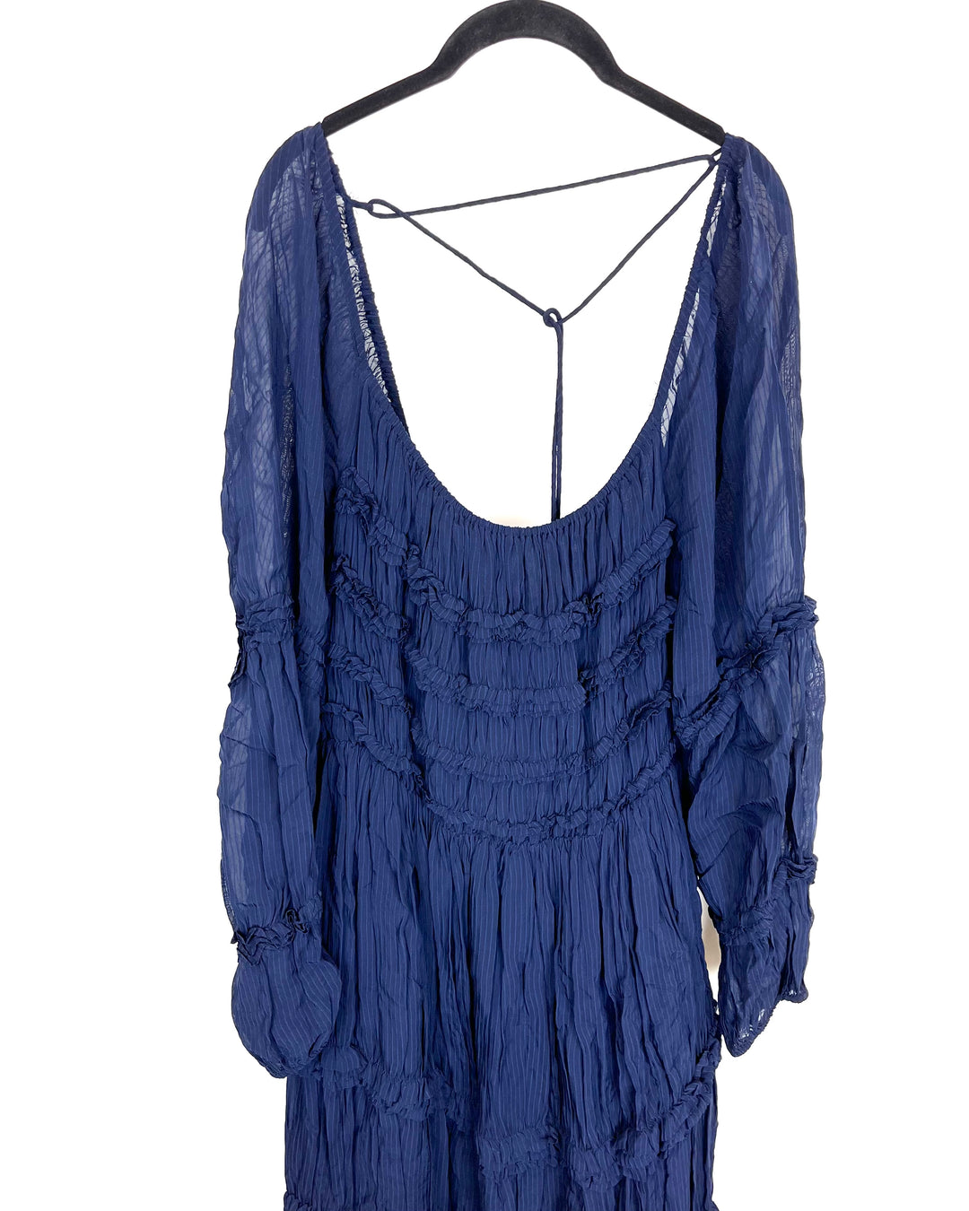Dark Blue Tassel Dress - Size 16/18