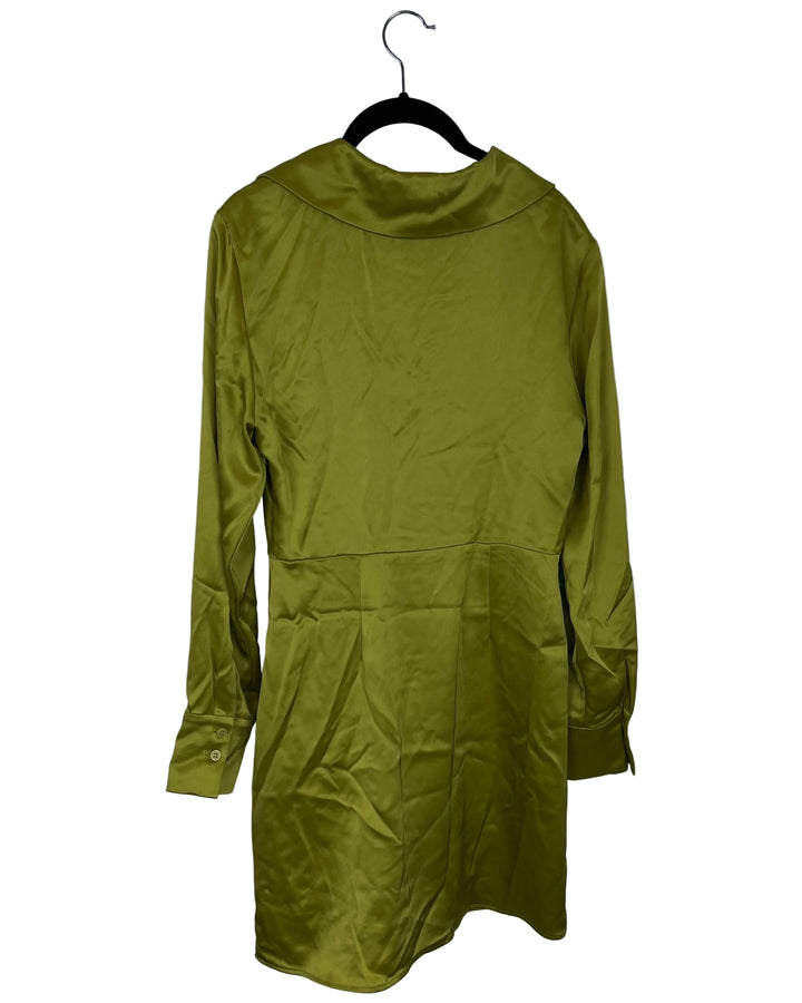 Olive Green Wrap Dress - Size 8/10