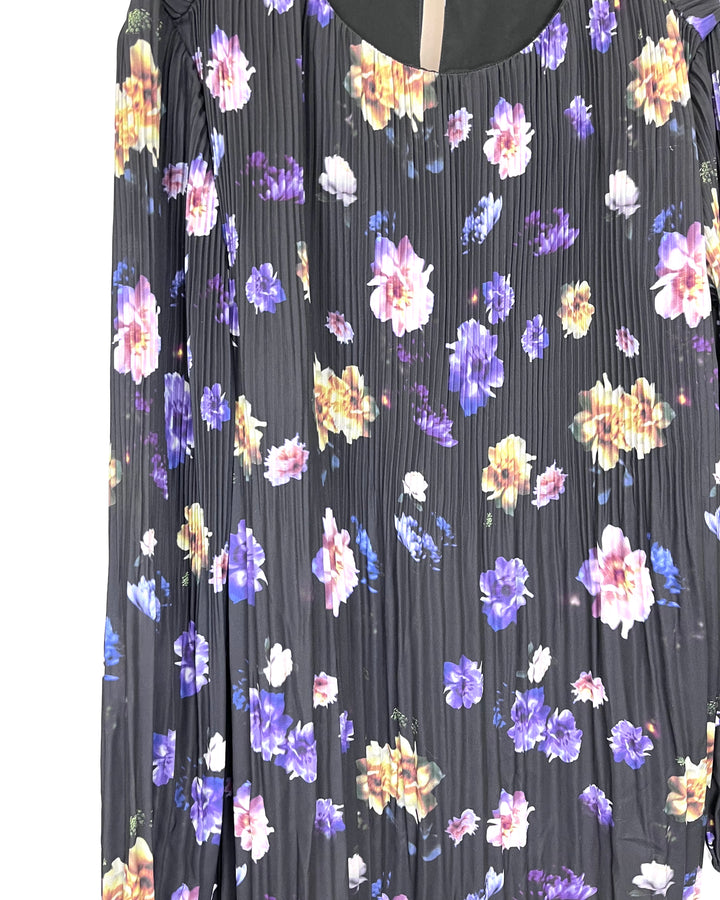 Black Floral Dress - Size 6/8