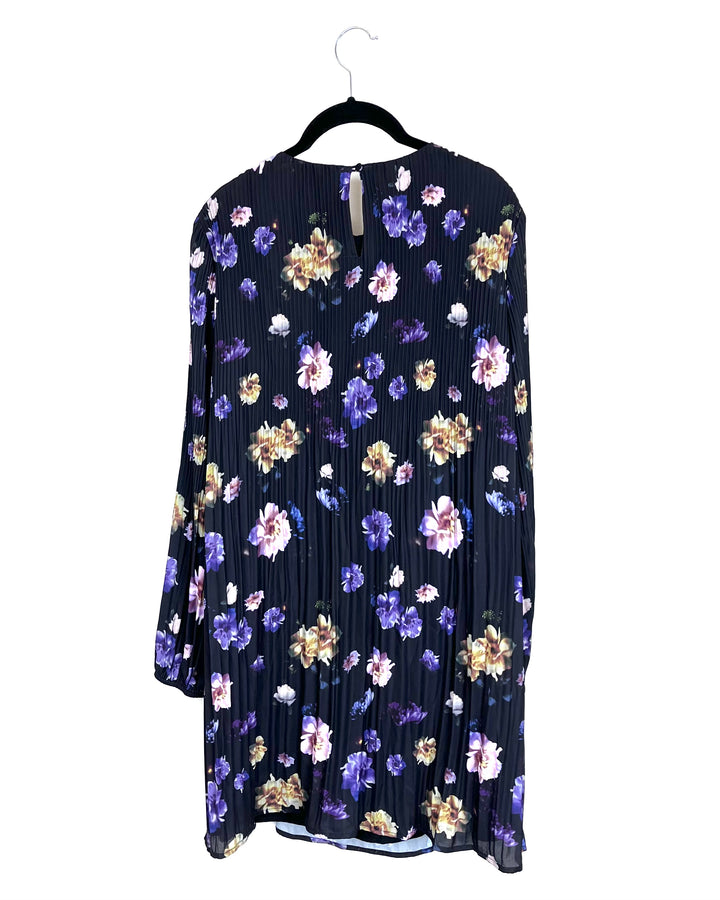 Black Floral Dress - Size 6/8