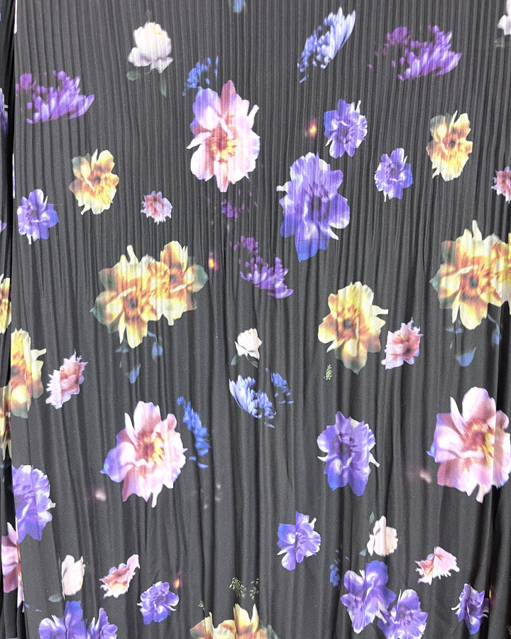 Black Floral Dress - Size 6/8