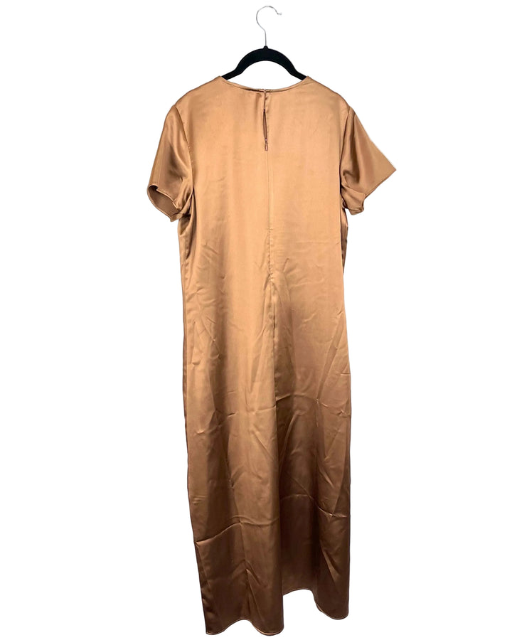 Brown Crew Neck Dress - Size 8/10