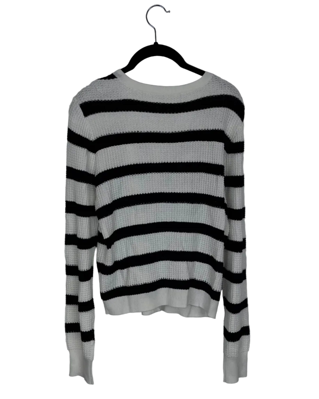 Black & Ivory Stripe Cardigan - Size 6/8