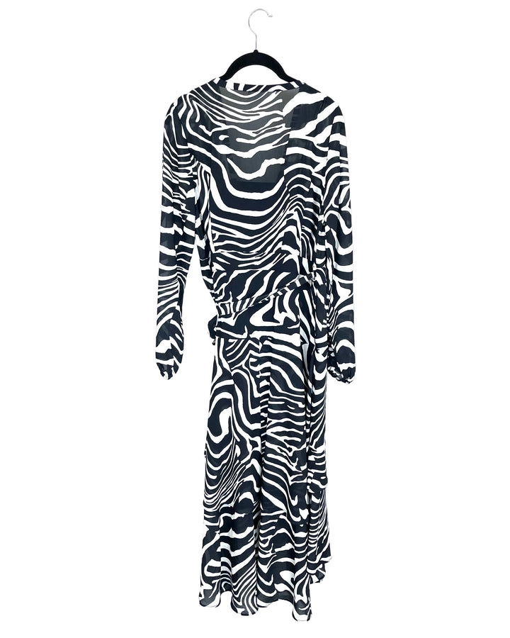 Zebra Print Dress and Robe - Size 0/2