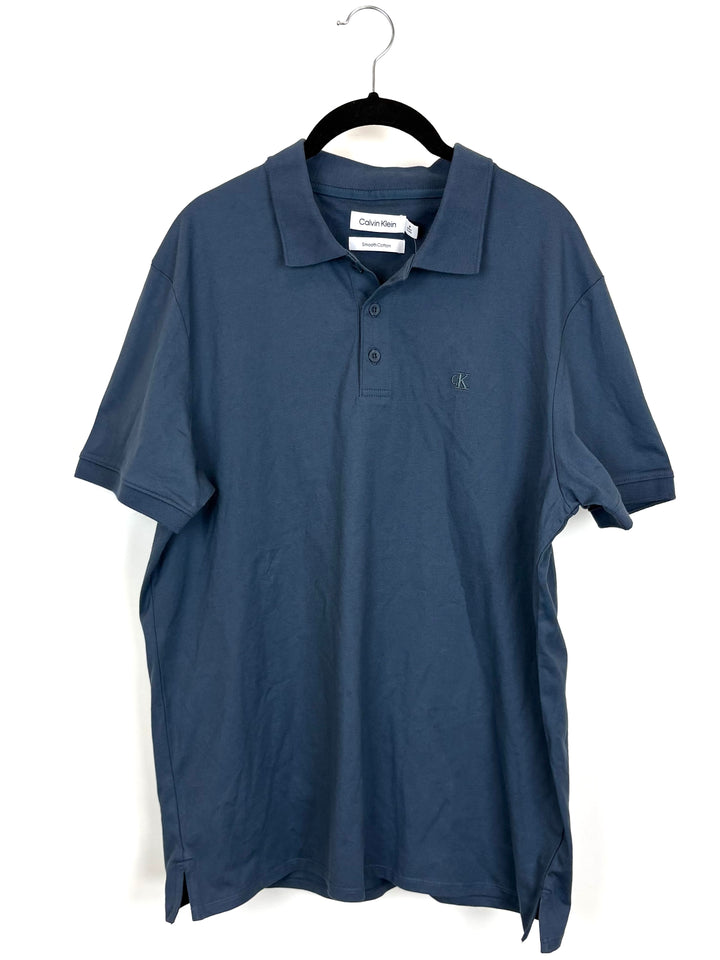 MENS Dusty Blue Polo - Size Medium