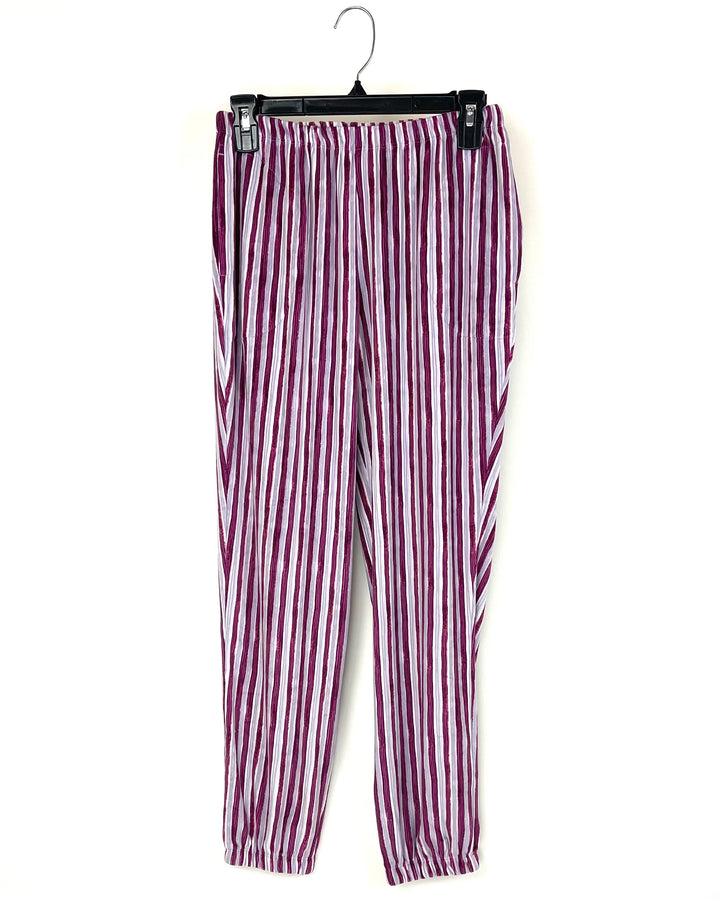 Purple Striped Pajama Pants - Size 4/6