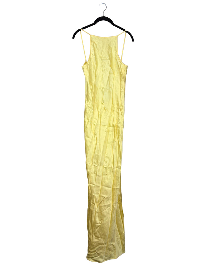 Butter Yellow Open Back Dress - Size 2/4