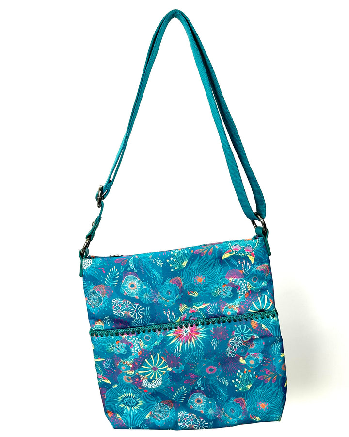Blue Floral Print Bag