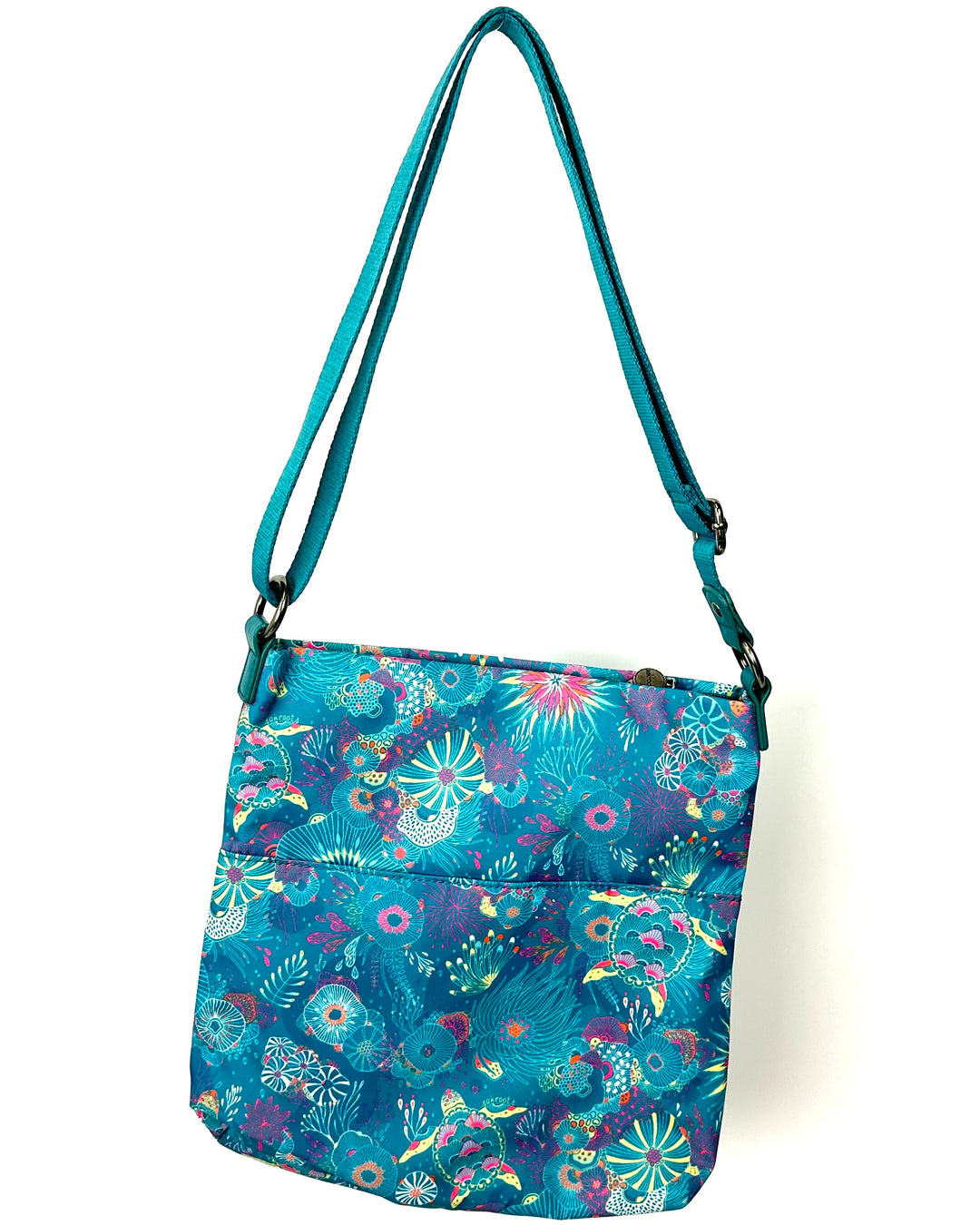 Blue Floral Print Bag