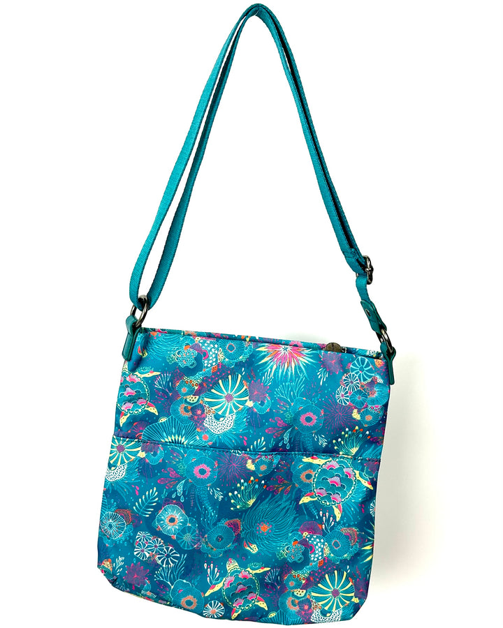 Blue Floral Print Bag