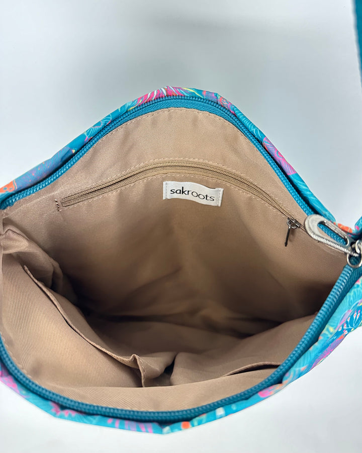 Blue Floral Print Bag