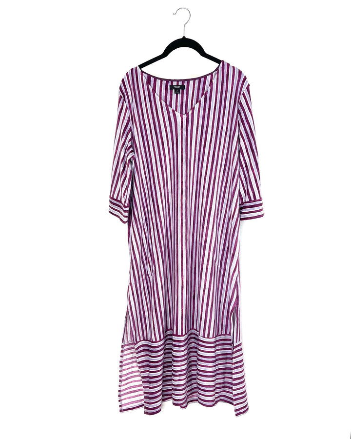 Purple Striped Nightgown - Size 6/8