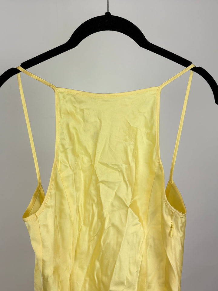 Butter Yellow Open Back Dress - Size 2/4