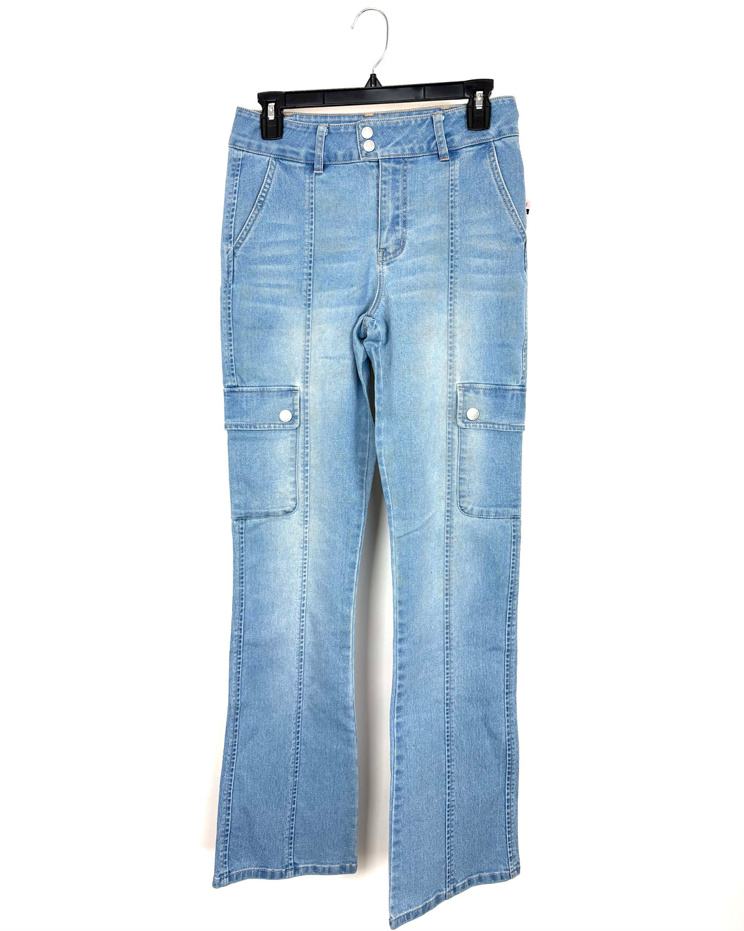 Mid Wash Blue Cargo Jeans - Size 2/4 and 16/18