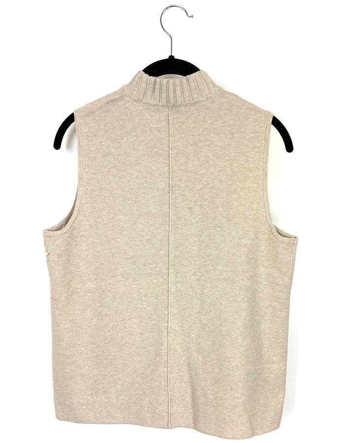 Tan Sleeveless Sweater Top - Size 6/8