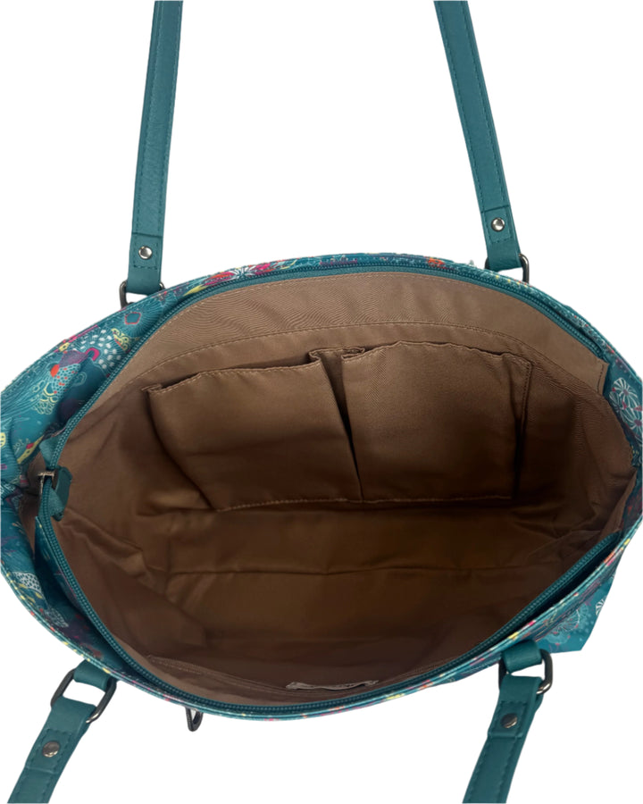 Teal Ocean Motif Tote Bag