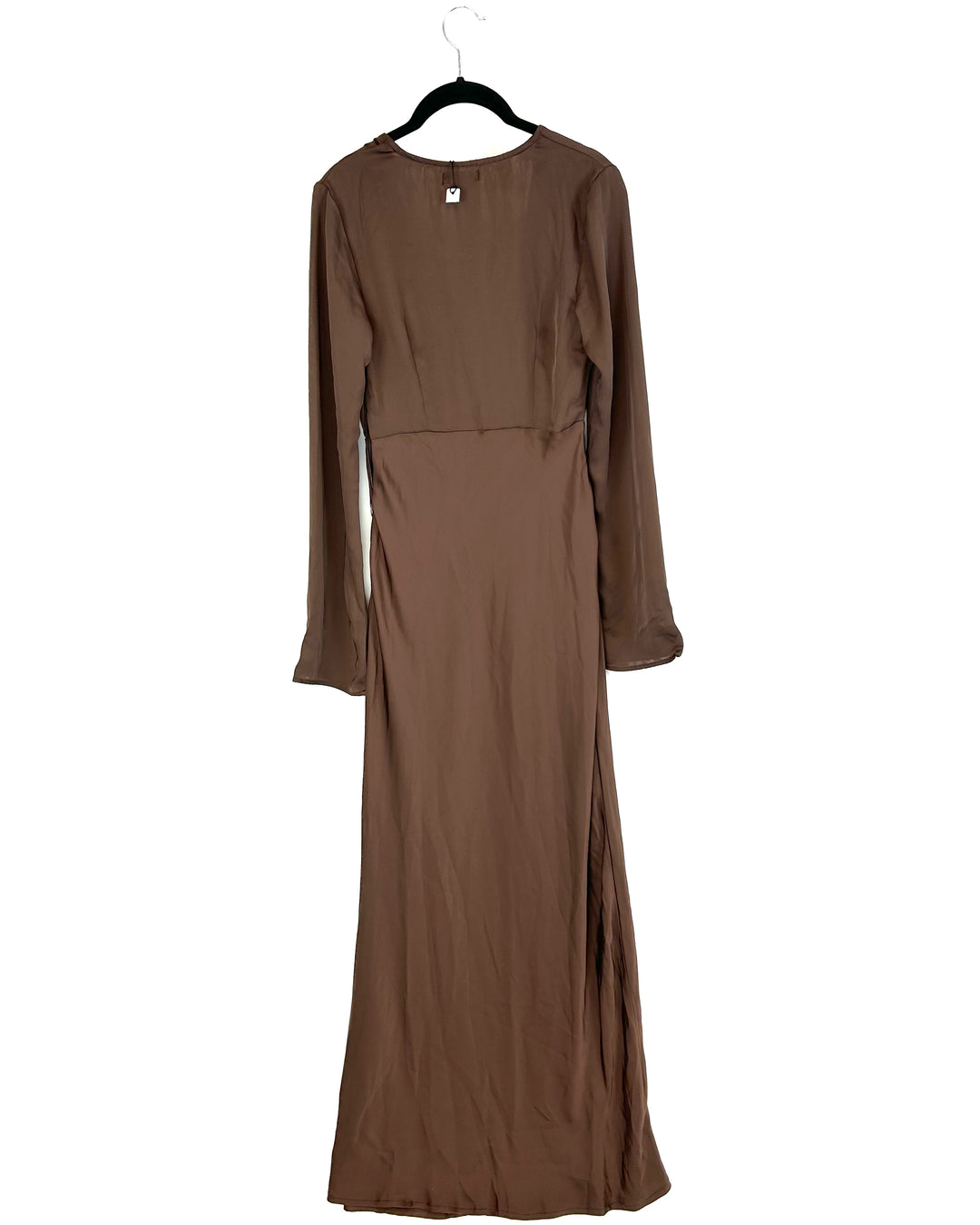 Brown Long Sleeve Maxi Dress - Size 2/4