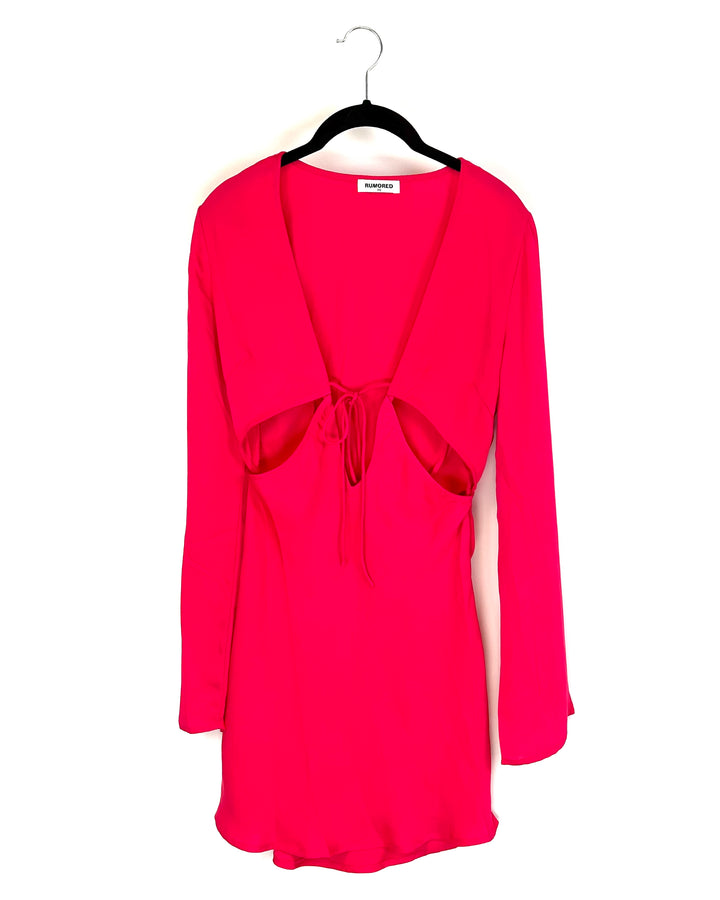 Hot Pink Cut Out Dress - Size 2-10
